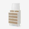 Bedroom MADE.COM | Pavia Natural Rattan Vanity Chest Of Drawers