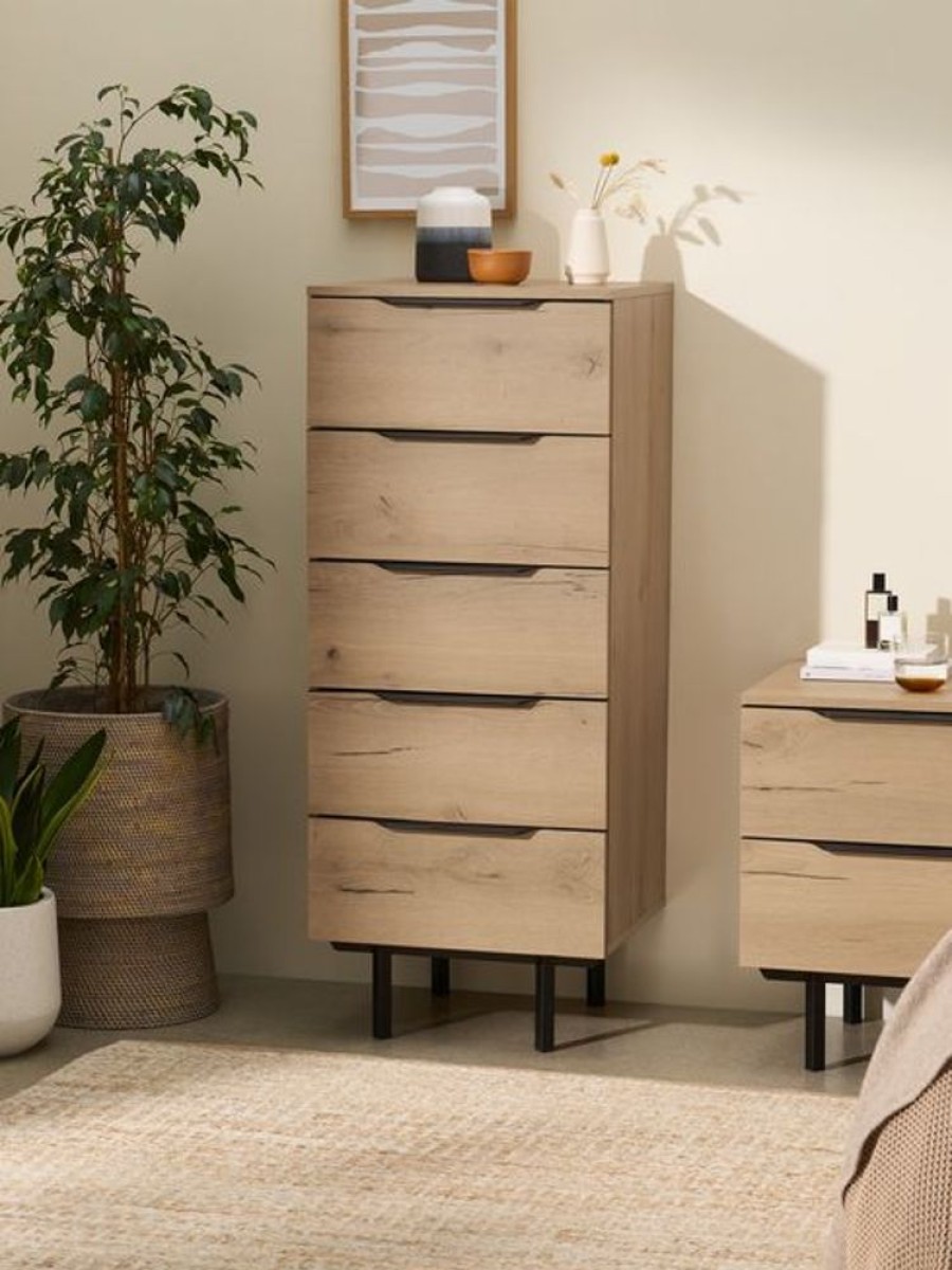 Bedroom MADE.COM | Damien Walnut Effect Chest Of Drawers