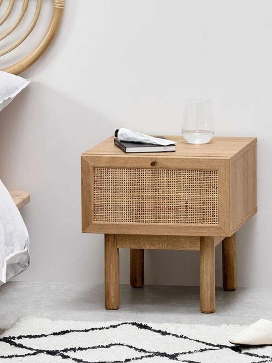 Bedroom MADE.COM | Pavia Natural Rattan Bedside Table