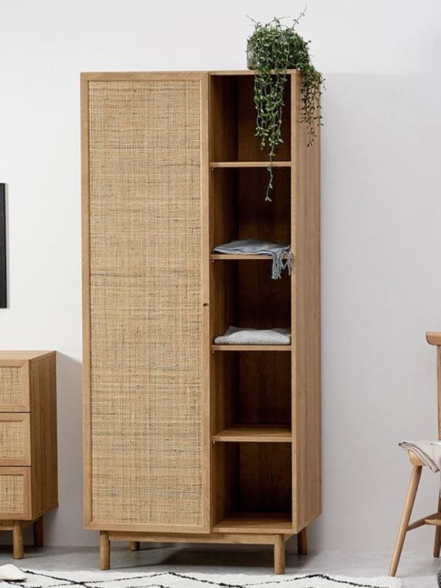 Bedroom MADE.COM | Pavia Natural Rattan Double Wardrobe