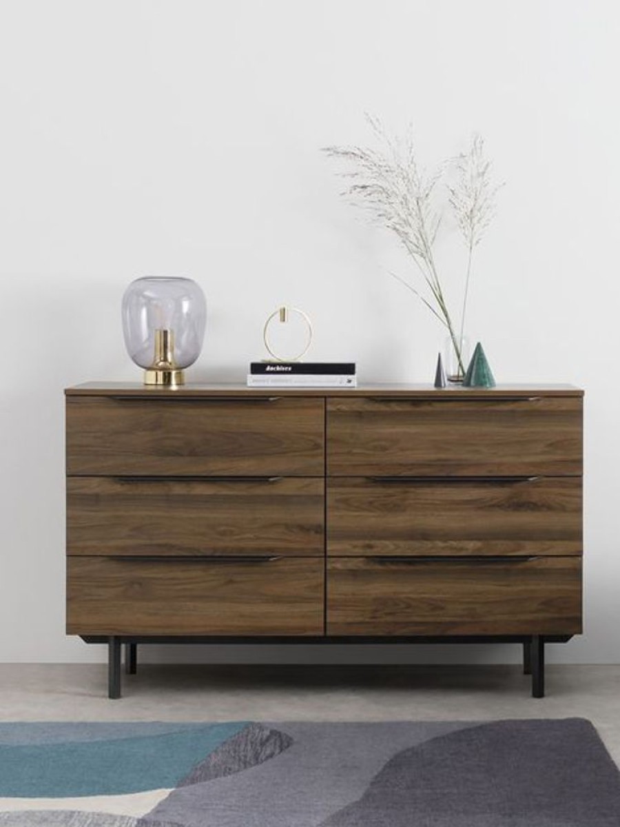 Bedroom MADE.COM | Damien Walnut Effect Chest Of Drawers