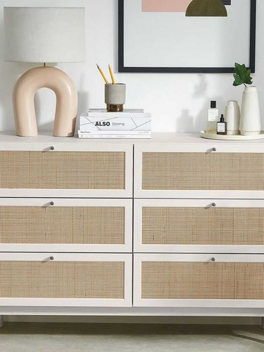 Bedroom MADE.COM | Pavia Natural Rattan Wide Chest Of Drawers