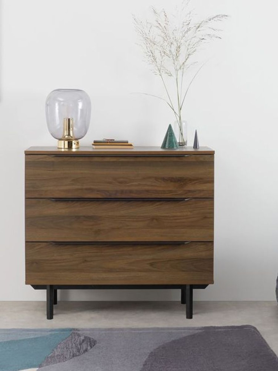 Bedroom MADE.COM | Damien Walnut Effect Chest Of Drawers