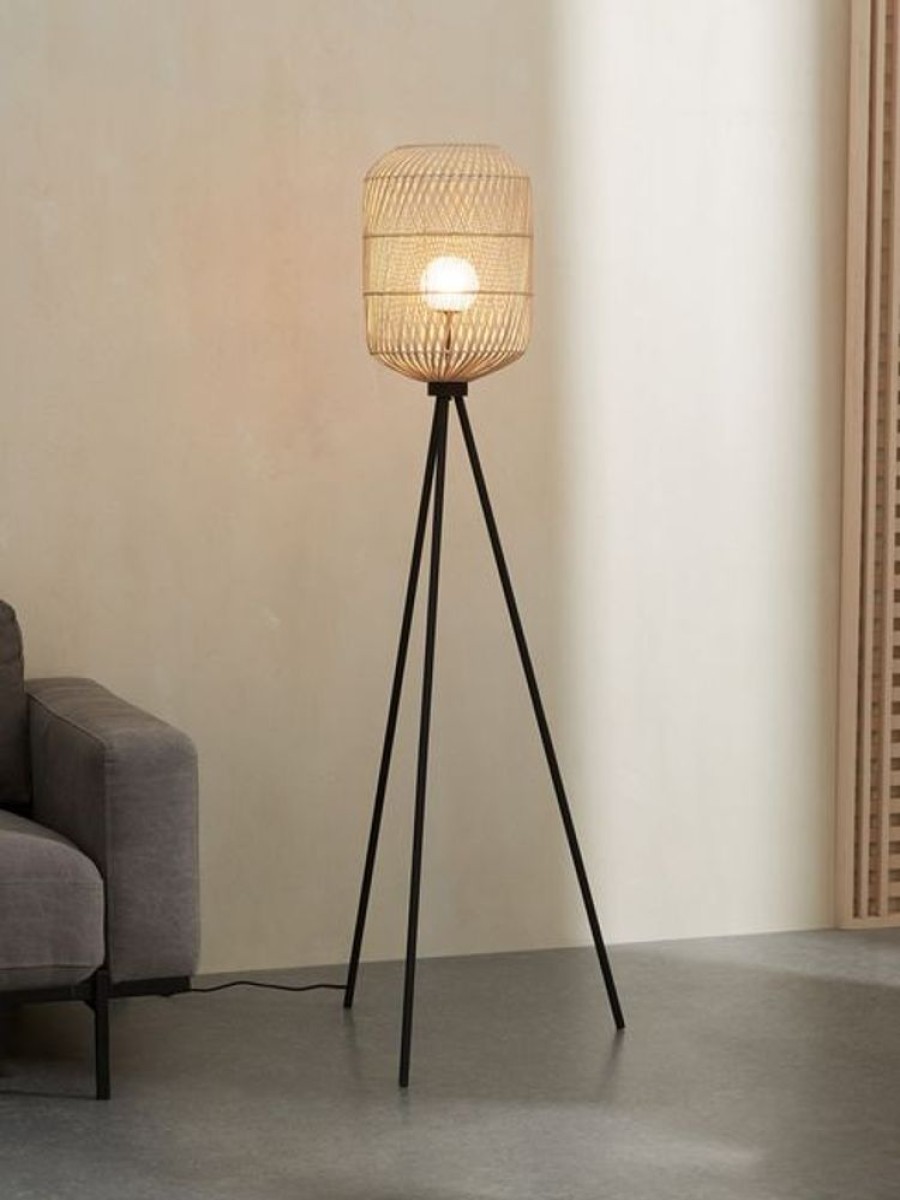 Lighting MADE.COM | Rattan Java Tripod Floor Lamp