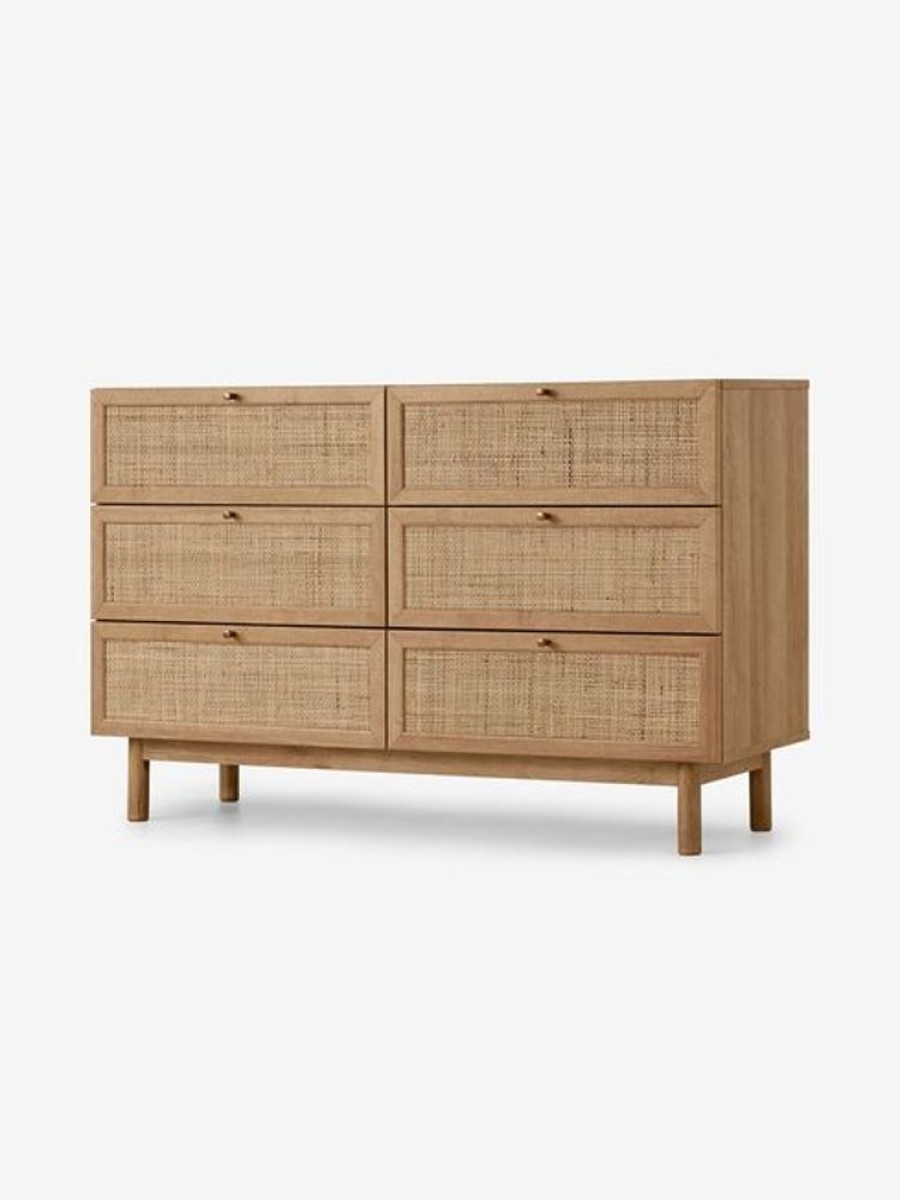 Bedroom MADE.COM | Pavia Natural Rattan Wide Chest Of Drawers